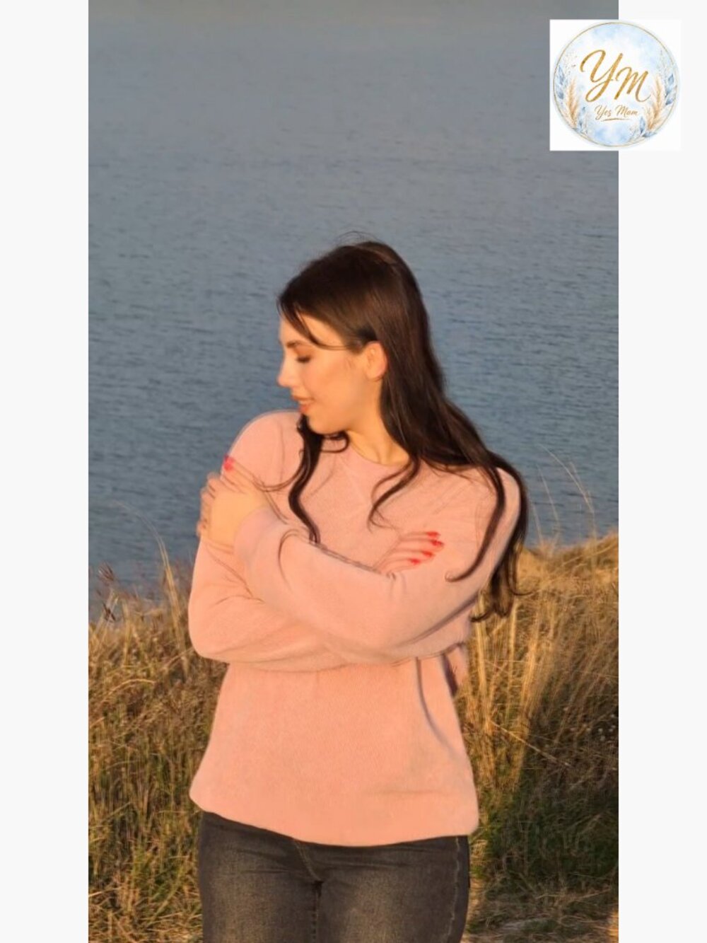 Oversized Corduroy Crewneck Sweatshirt Pullover Top Long Sleeve - Picture 5 of 6